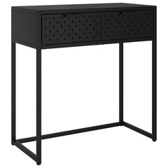 Konsolinis staliukas, juodos spalvos, 72x35x75cm, plienas kaina ir informacija | Kavos staliukai | pigu.lt
