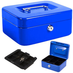 Металлический ящик для хранения с замком, синий цвет цена и информация | Сушилки для белья и аксессуары | pigu.lt