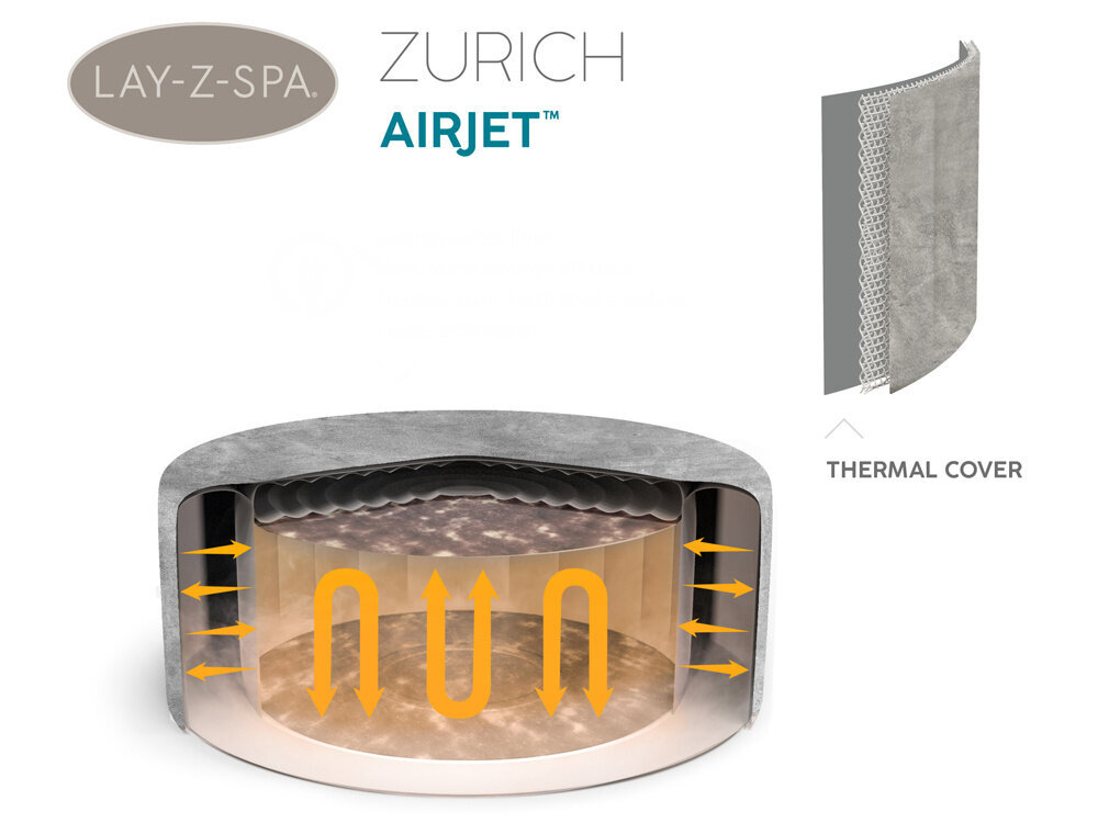 Sūkurinis baseinas Bestway Lay-Z-Spa Zurich kaina ir informacija | Baseinai | pigu.lt