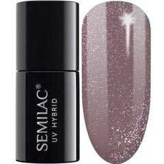 Стойкий гибридный гель лак для ногтей SEMILAC 322 Shimmer Dust Brown, 7 мл цена и информация | Лаки, укрепители для ногтей | pigu.lt