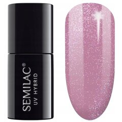 Стойкий гибридный гель лак для ногтей SEMILAC 319 Shimmer Dust Pink, 7 мл цена и информация | Лаки, укрепители для ногтей | pigu.lt