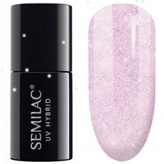 Semilac 806 стойкий гибридный гель лак для ногтей Extend Glitter Delicate Pink 7 мл ( 5 in 1 ) цена и информация | Лаки, укрепители для ногтей | pigu.lt