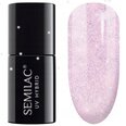 Semilac 806 стойкий гибридный гель лак для ногтей Extend Glitter Delicate Pink 7 мл ( 5 in 1 )