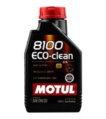 Масло Motul 8100 Eco-clean 0W20, 1л (108813) цена и информация | Моторные масла | pigu.lt