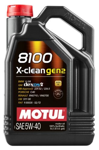 Alyva Motul 8100 X-clean gen2 5W40, 5L (109762) цена и информация | Variklinės alyvos | pigu.lt