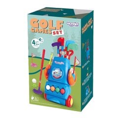 Vaikiškas golfo rinkinys + priedų stovas ant ratų Woopie kaina ir informacija | Lavinamieji žaislai | pigu.lt