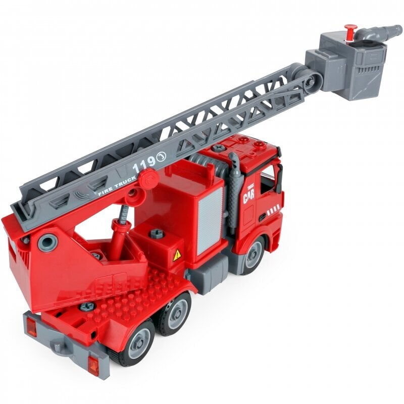 Vaikiškas konstruktorius-ugniagesių mašina su atsuktuvu Woopie цена и информация | Žaislai berniukams | pigu.lt