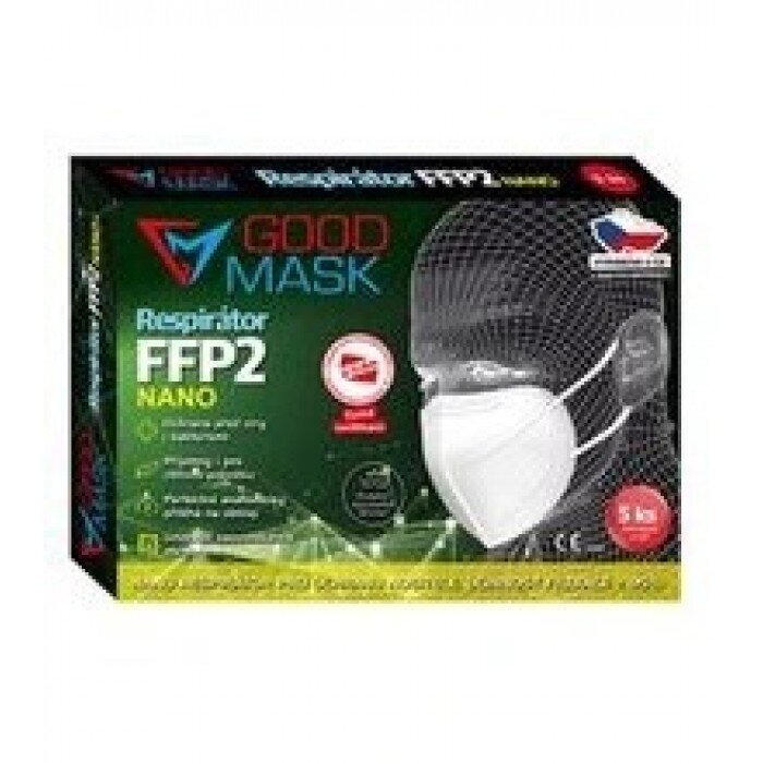Nano respiratorius FFP2 Good Mask GM2 Nano, 5 vnt. kaina ir informacija | Pirmoji pagalba | pigu.lt