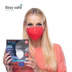 FFP2 respiratorius Good Mask GM2, raudonas, 10 vnt. kaina ir informacija | Pirmoji pagalba | pigu.lt