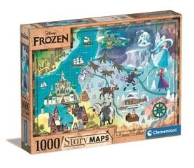 Dėlionė Clementoni Disney Frozen Story Maps, 1000 d. kaina ir informacija | Dėlionės (puzzle) | pigu.lt