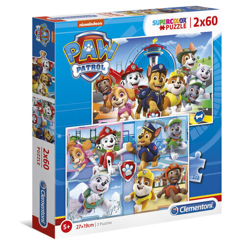 Dėlionė Clementoni Paw Patrol, 2x60 d. kaina ir informacija | Dėlionės (puzzle) | pigu.lt