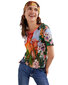 Marškinėliai moterims Desigual 342004, mėlyni kaina ir informacija | Marškinėliai moterims | pigu.lt