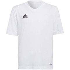 Vaikiški marškinėliai Adidas Entrada 22 Jsy HC5054, balti kaina ir informacija | Futbolo apranga ir kitos prekės | pigu.lt