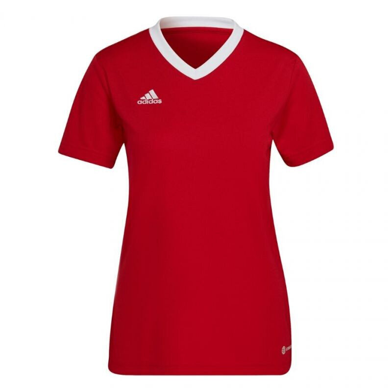 Sportiniai marškinėliai moterims Adidas Entrada 22 Jsy, raudoni цена и информация | Sportinė apranga moterims | pigu.lt