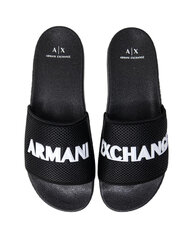 Мужские тапочки Armani Exchange Men Slippers BFNG342475, черные цена и информация | Мужские шлепанцы, босоножки | pigu.lt