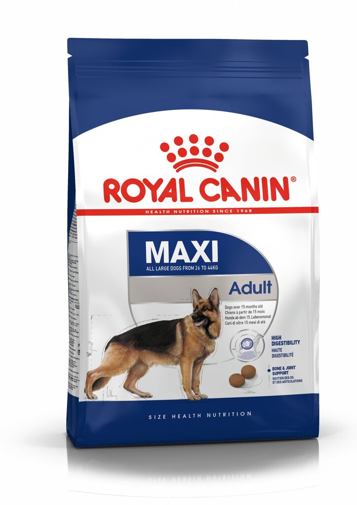 Royal Canin Maxi Adult su vištiena, 15 kg цена и информация | Sausas maistas šunims | pigu.lt