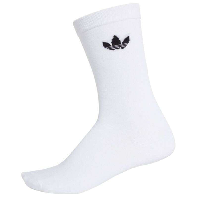 Kojinės moterims Adidas Thin Trefoil Crew W DV1728, baltos kaina ir informacija | Moteriškos kojinės | pigu.lt