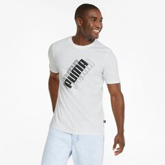 Мужская футболка Puma Power Logo Tee M 847376, белая цена и информация | Мужские футболки | pigu.lt