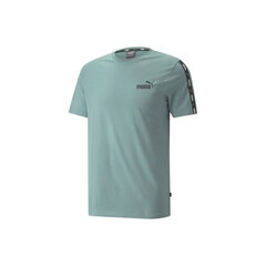 Maškinėliai vyrams Puma Ess + Tape Tee 847382 50, mėlyni kaina ir informacija | Sportinė apranga vyrams | pigu.lt