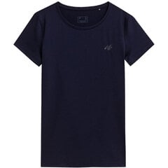 Marškinėliai moterims 4F W H4L22, mėlyni kaina ir informacija | Marškinėliai moterims | pigu.lt