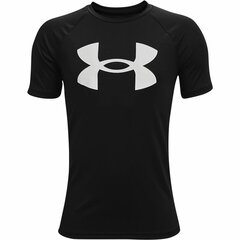 Marškinėliai berniukams Under Armour Tech Big Logo, juodi kaina ir informacija | Marškinėliai berniukams | pigu.lt