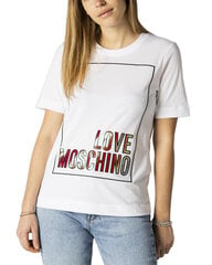 Marškinėliai moterims Love Moschino G-342771, balti kaina ir informacija | Marškinėliai moterims | pigu.lt