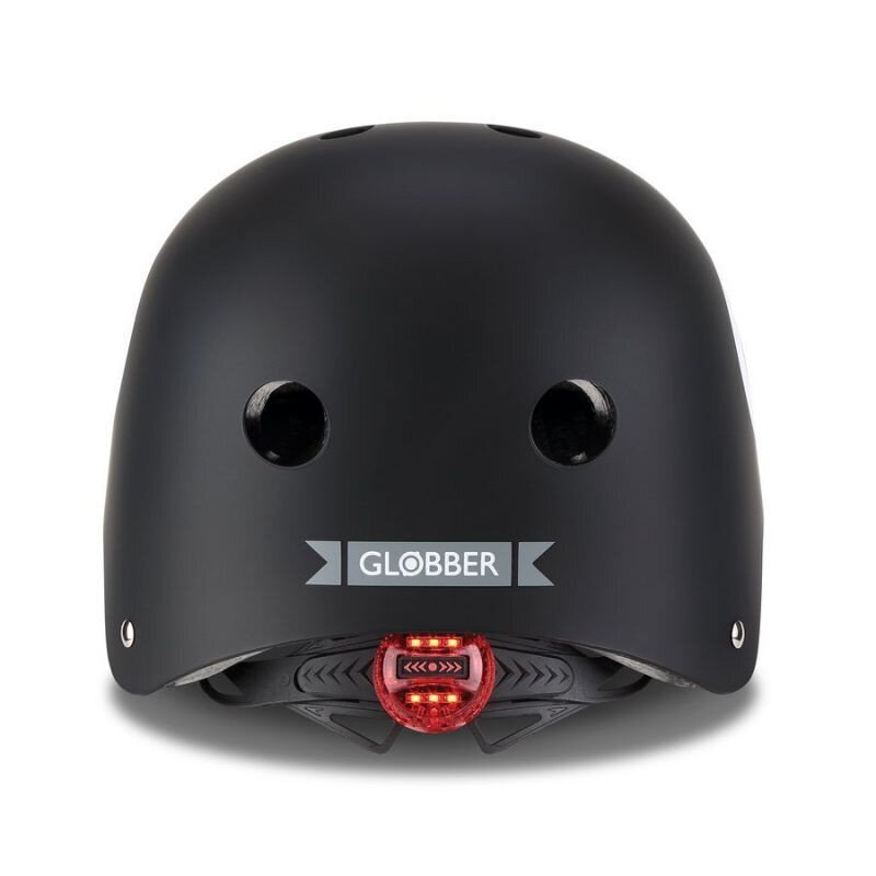 Dviratininko šalmas Globber Elite Lights 507-120, 48-53 cm, juodas kaina ir informacija | Šalmai | pigu.lt