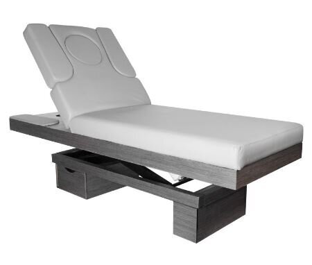 Profesionalus elektrinis SPA ir masažo gultas Azzurro Wood 815B, pilkos spalvos kaina ir informacija | Baldai grožio salonams | pigu.lt