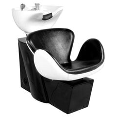 Kirpyklos plautuvė Gabbiano Amsterdam, juoda/balta kaina ir informacija | Baldai grožio salonams | pigu.lt