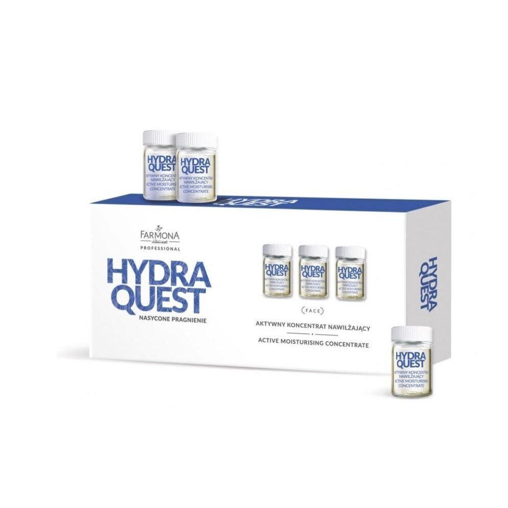 Aktyvus drėkinamasis koncentratas Farmona Hydra Quest, 5x5ml kaina ir informacija | Veido aliejai, serumai | pigu.lt
