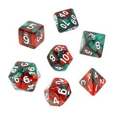 Stalo žaidimų kauliukų rinkinys Rebel RPG, Red/Green kaina ir informacija | Stalo žaidimai, galvosūkiai | pigu.lt