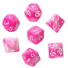 Stalo žaidimų kauliukų rinkinys Rebel RPG, Pink/White цена и информация | Настольные игры, головоломки | pigu.lt