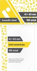 Kortų įmautės Rebel Mini American (41 x 63 mm), 100 vnt. kaina ir informacija | Stalo žaidimai, galvosūkiai | pigu.lt