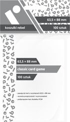 Протекторы для карт Rebel (63.5 x 88 мм), 100 шт. цена и информация | Настольные игры, головоломки | pigu.lt