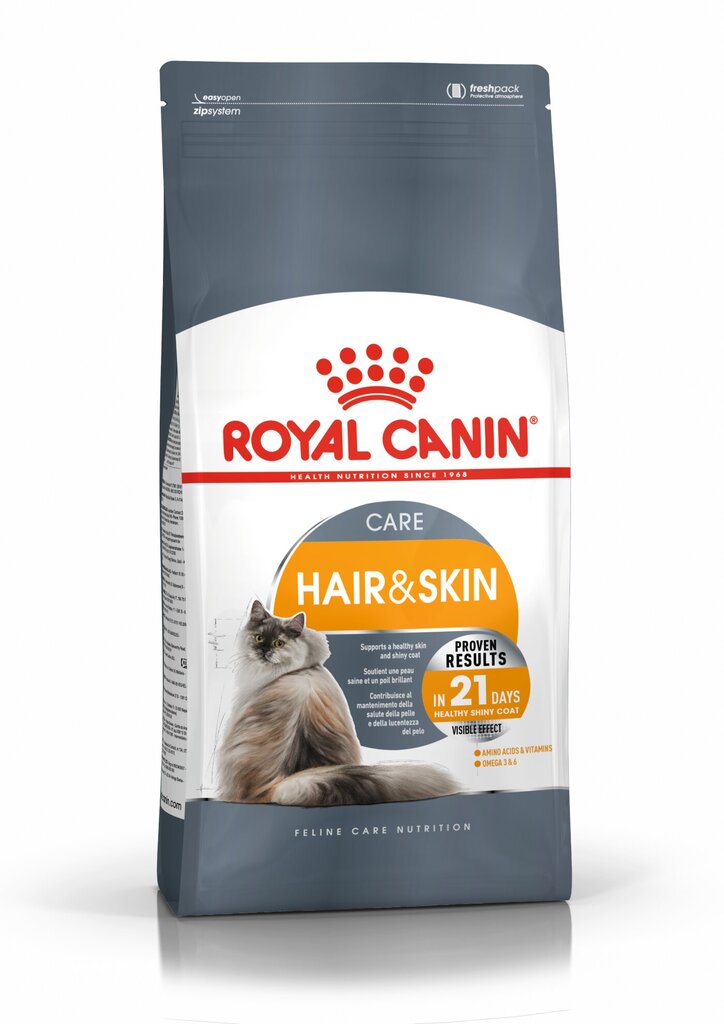Royal Canin Cat Hair and skin, 10 kg цена и информация | Sausas maistas katėms | pigu.lt