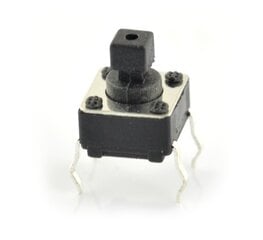 Tact Switch 6x6mm/7mm THT, 5 vnt. kaina ir informacija | Elektros jungikliai, rozetės | pigu.lt
