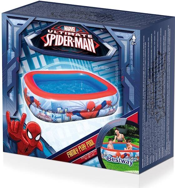 Pripučiamas baseinas Bestway Spiderman, 200x148x48 kaina ir informacija | Baseinai | pigu.lt