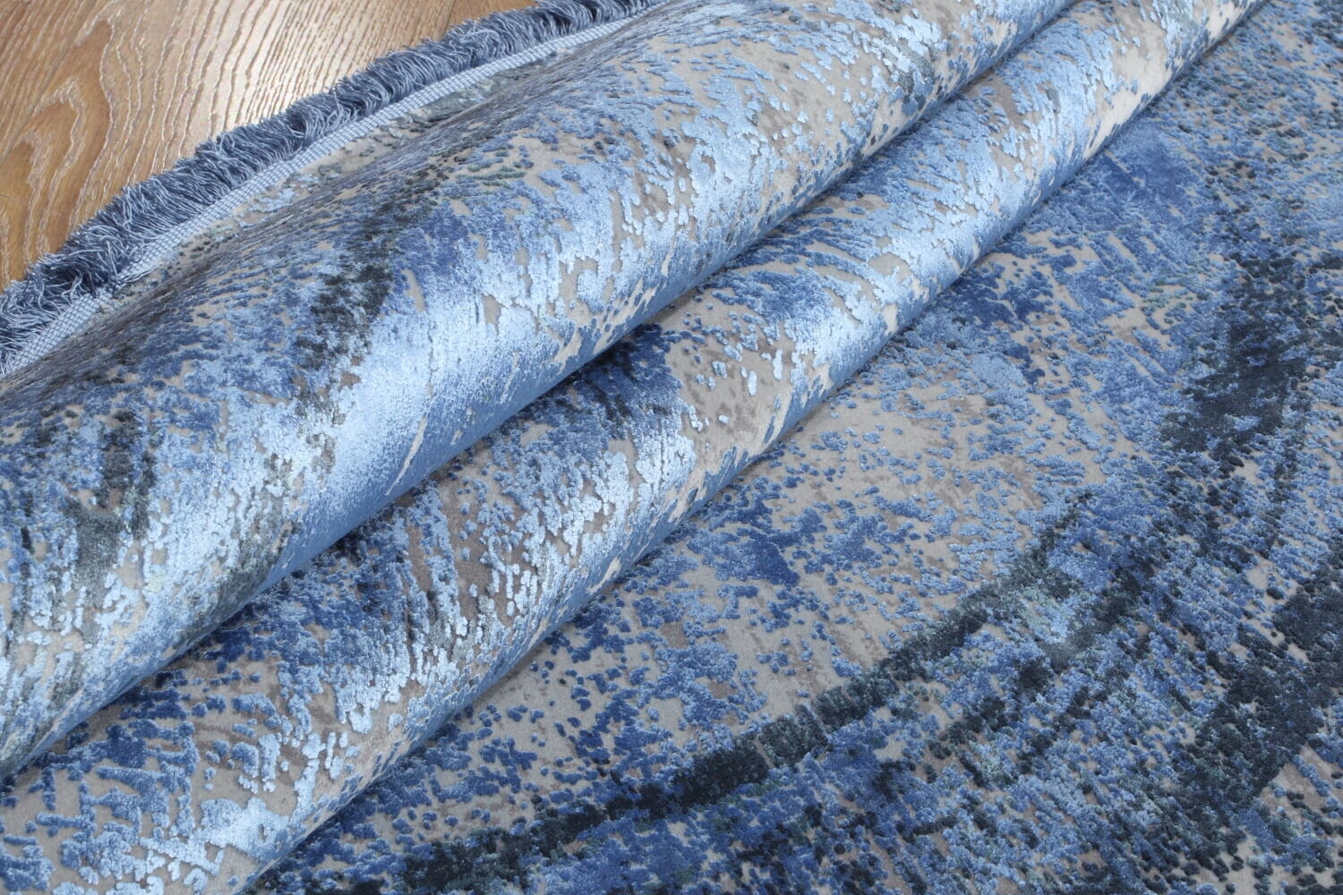 Kilimas Trend Colors M175Q Grey-Blue Round 160x160 cm kaina ir informacija | Kilimai | pigu.lt