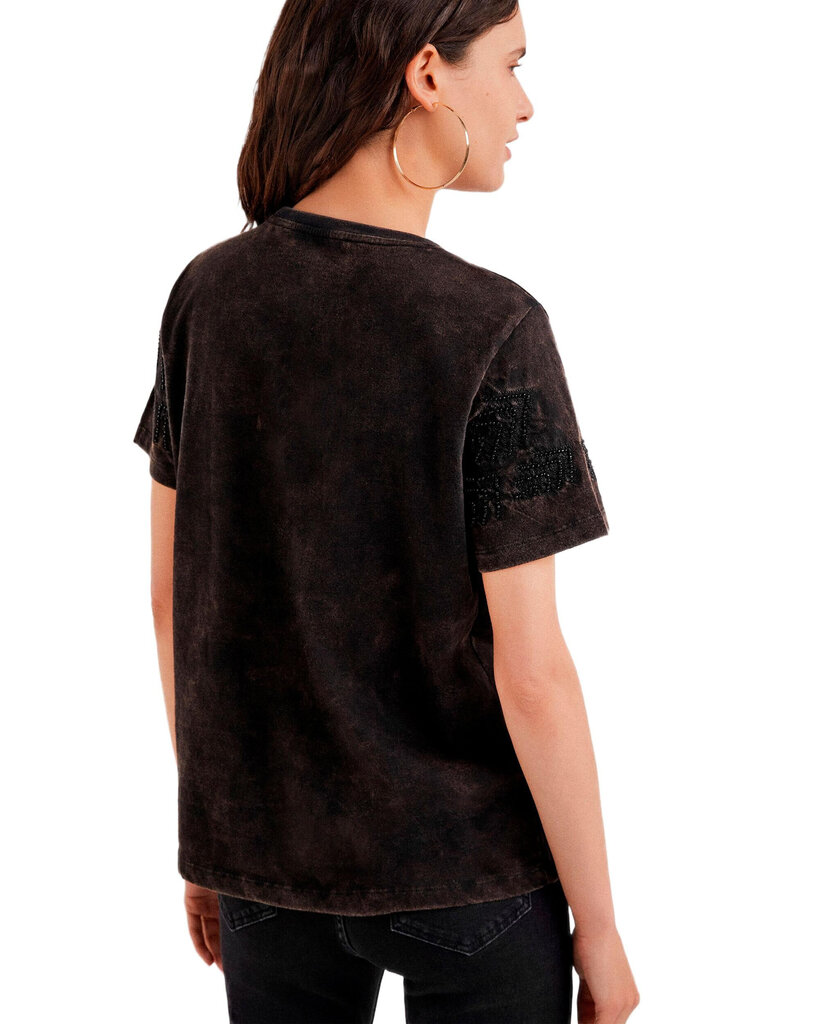Marškinėliai moterims Desigual 343672, juodi цена и информация | Marškinėliai moterims | pigu.lt