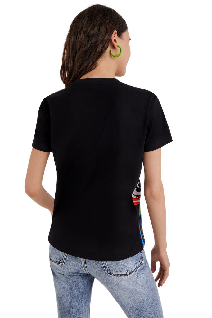 Marškinėliai moterims Desigual 343638, juodi kaina ir informacija | Marškinėliai moterims | pigu.lt