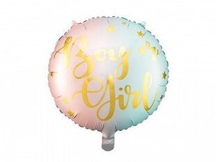 Воздушный шар из фольги Boy or Girl, 35 см цена и информация | Шарики | pigu.lt