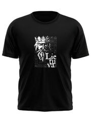 Marškinėliai juodi su karaliumi Mindaugu kaina ir informacija | Lietuviška sirgalių atributika | pigu.lt