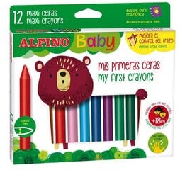 Цветные мелки Alpino 1ADA000060 Baby, 12 цв. цена и информация | Принадлежности для рисования, лепки | pigu.lt