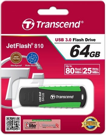 Transcend Jetflash 810 64GB USB3.0 kaina ir informacija | USB laikmenos | pigu.lt