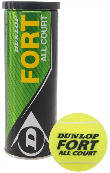 Lauko teniso kamuoliukai Dunlop FOR ALL COURT (4 vnt.) цена и информация | Lauko teniso prekės | pigu.lt