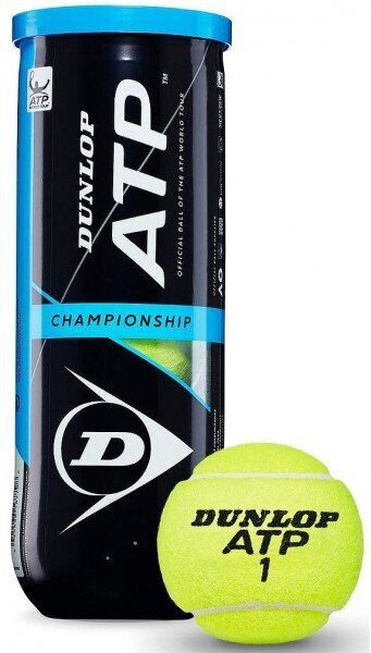 Lauko teniso kamuoliukai Dunlop ATP Championship, 3 vnt. цена и информация | Lauko teniso prekės | pigu.lt