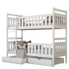 Dviaukštė lova Monika 80x180xm, balta kaina ir informacija | Vaikiškos lovos | pigu.lt