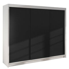 Шкаф Geneva II, белый/черный цвет цена и информация | Шкафы | pigu.lt