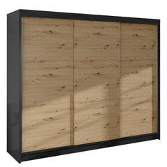 Шкаф Geneva II, черный/коричневый цвет цена и информация | Шкафы | pigu.lt