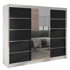 Шкаф Geneva VI, белый/черный цвет цена и информация | Шкафы | pigu.lt